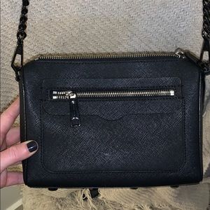 Rebeccas Minkoff Avery Black Leather and Chains